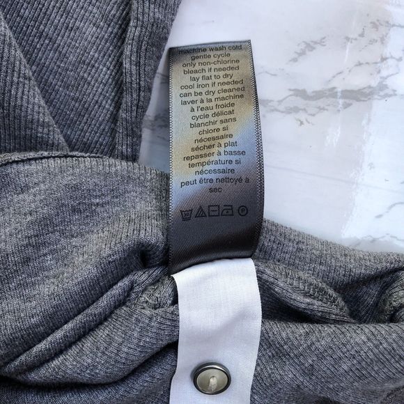 John Varvatos Men’s Size XL Gray Henley Ribbed Pullover Button Front Pima Cotton - Picture 12 of 13